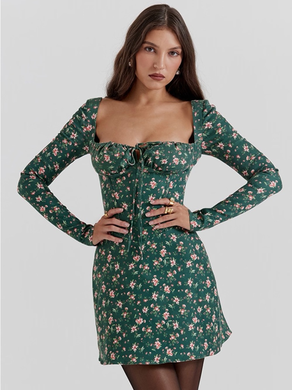 designer dress fabric Black Silk Crepe De Chine Floral Color classification:As photo steady_jeans_260319 No Pressure Mini Dress trousers and so on